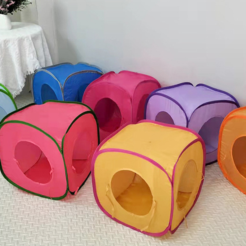 Cat toy Tunnel Bite-resistant pet escape House Self High Boredom ball Gadget Portable foldable cat tunnel