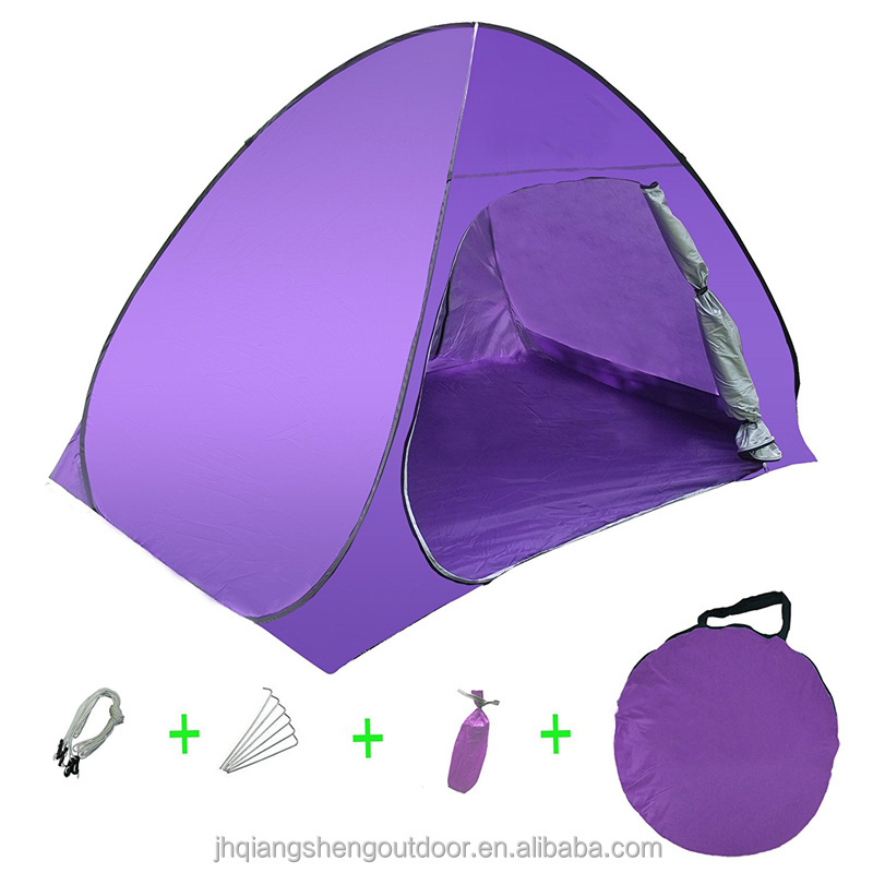 Purple Waterproof Sun Shade Camping Tent With UV Protectionb For Family Camping And Playing