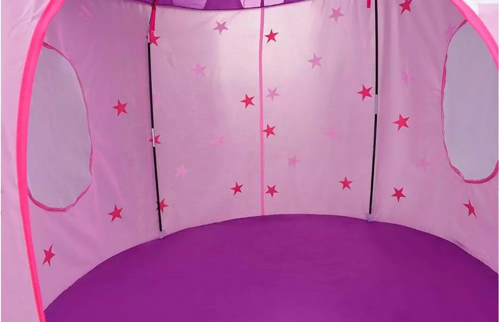 Princess Tent with Tunnel for Girls Play Tent Castle w Glow in the Dark Stars