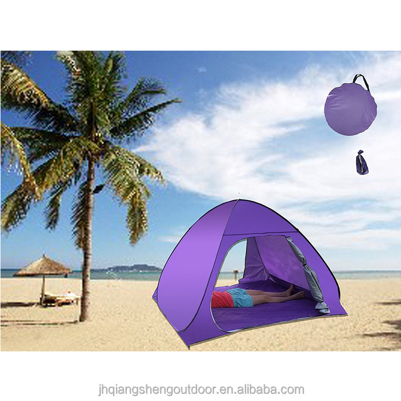 Purple Waterproof Sun Shade Camping Tent With UV Protectionb For Family Camping And Playing