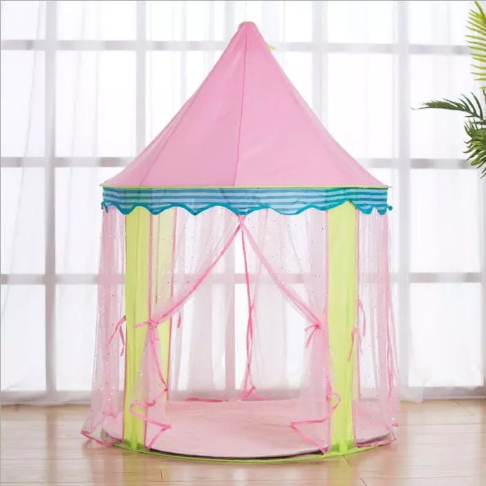 Large Girls Pink Princess Castle Playhouse Children Kids Outdoor Play Tent