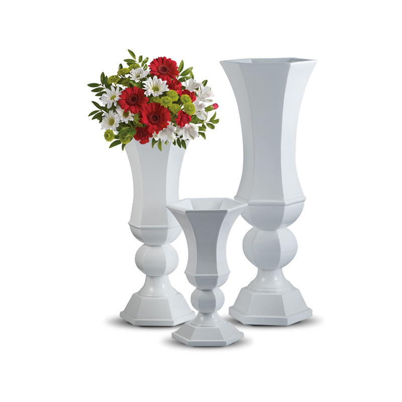 60/90cm Wedding Vases Centerpieces Decoration Factory Wholesale Trumpet Vase Tall White Vase for Wedding Decor