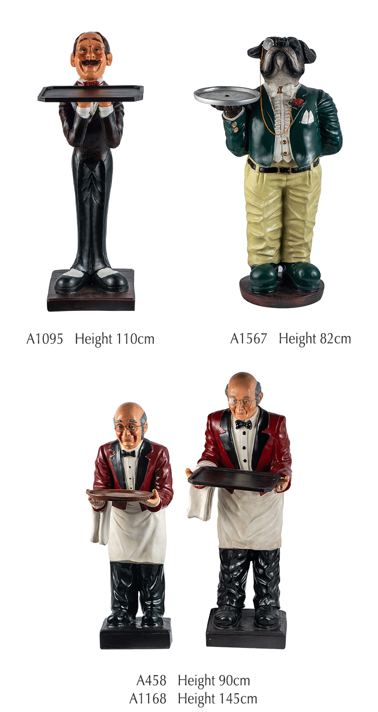 160cm Life Size Chef Statue with Chalkboard Resin Chef Menu Board for Restaurant Large Resin Statue