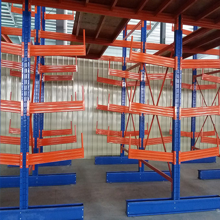 Adjustable Custom Steel Coil Warehouse Storage Heavy Duty Cantilever Shelf Rebar Storage Rack