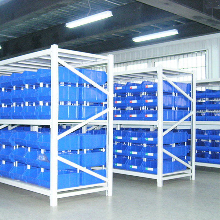 Adjustable Easy Install Warehouse Shelves Lightweight 5 Tier Merchandise Storage Rack Rivet Shelves