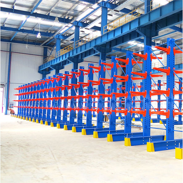 Adjustable Custom Steel Coil Warehouse Storage Heavy Duty Cantilever Shelf Rebar Storage Rack