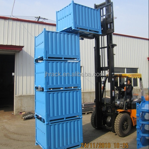 Warehouse equipment stackable steel storage crate wire mesh container