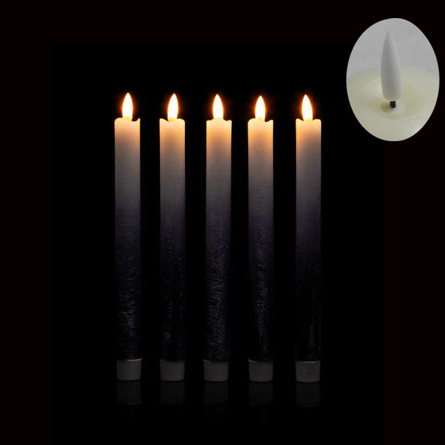 New style LED 3D wick dinner taper candle