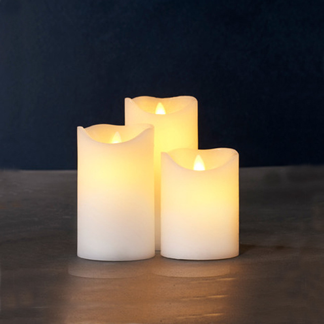 battery operated moving flame led candle with dancing wick