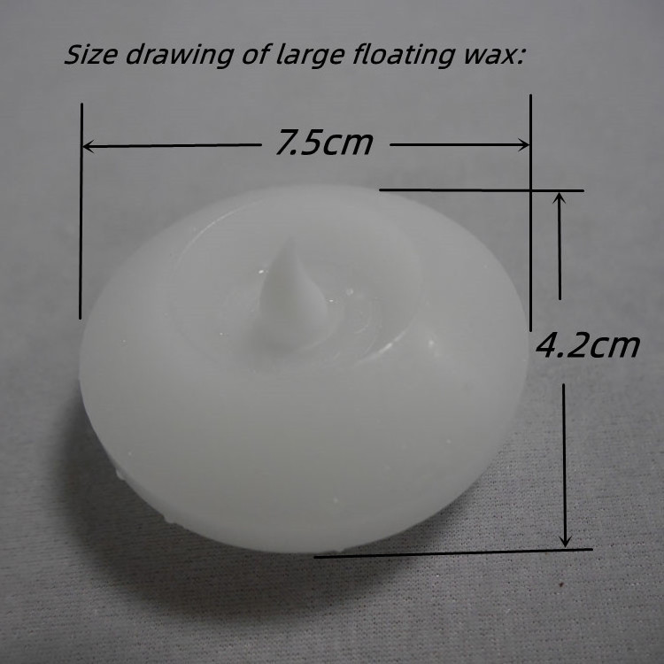 Warm White Flickerig Water Floating Wax Flameless LED Candle for Wedding Decoration Real Wax LED Floating Candle