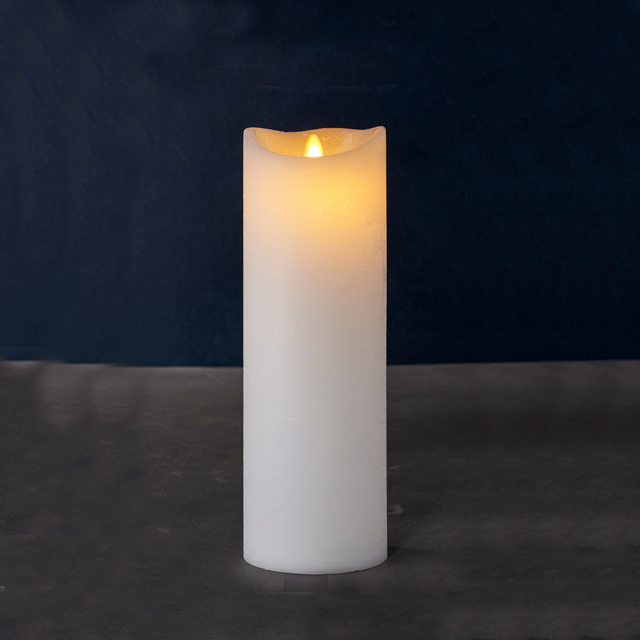 battery operated moving flame led candle with dancing wick