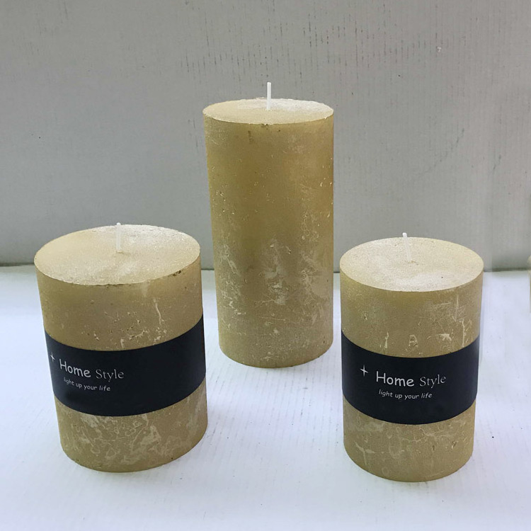 home decoration long burning time pillar scented candles