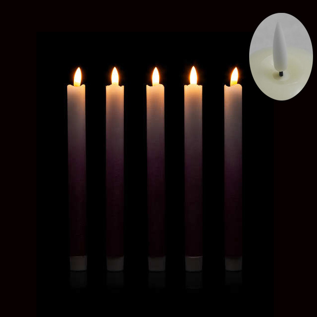 New style LED 3D wick dinner taper candle