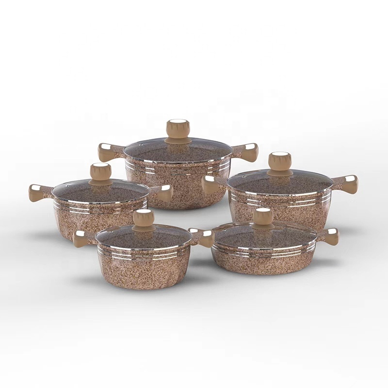 Die casting aluminum cookware set of cooking pots pumpkin pot