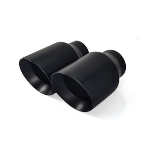 Paint Powder 4 Inch Exhaust Pipe Tip Factory Export Stainless Black Car Truck Exhaust Pipe Stainless Steel for Car Muffler 114mm