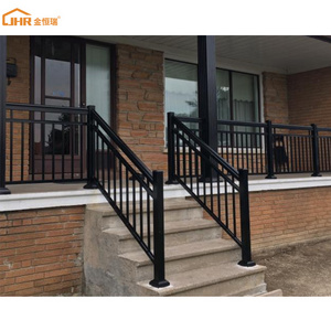 Customized Design Wrought Iron Balustrade Stairs Railings Balcony Railing Stainless Steel Railing Aluminum Glass Railing