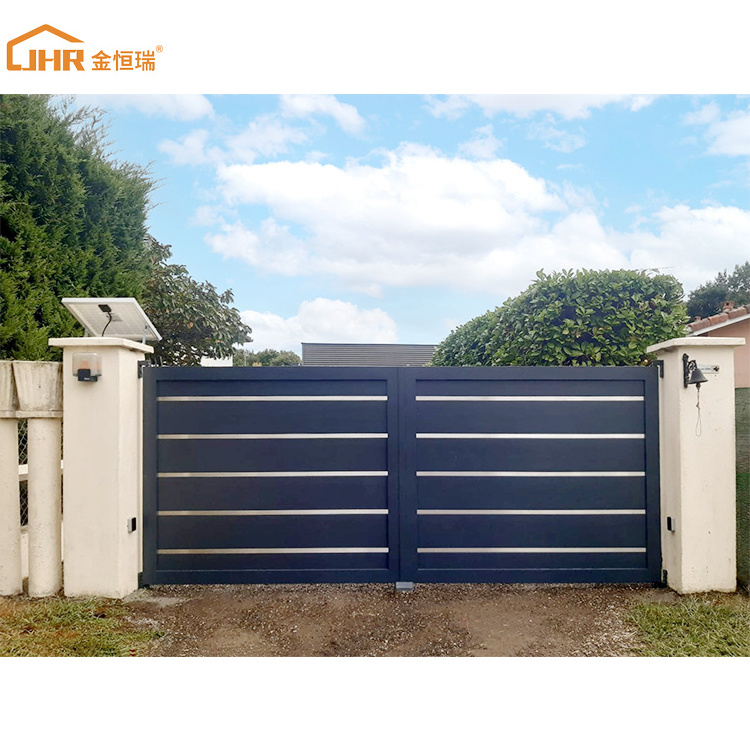 Top Level High Quality Aluminum Fancy Gate Boundary Wall Double Swing Powder Coated High Security Aluminum Gate Design For You