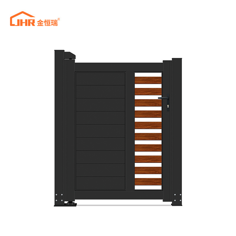 Aluminum Garden Gate Decoration Outdoor Metal Lath Fence Gate Outdoor Timber Metal Swing Gate