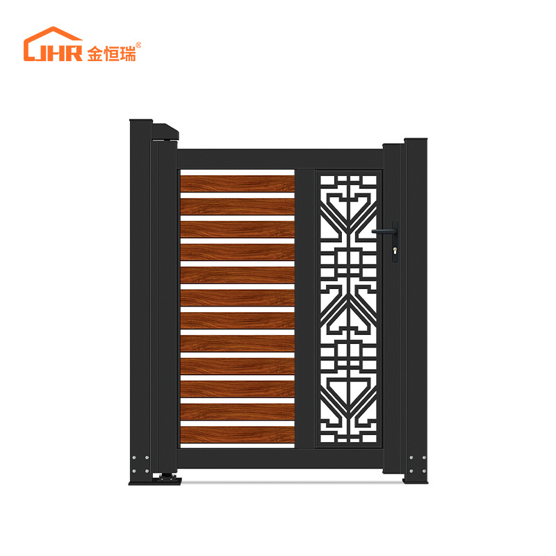 Aluminum Garden Gate Decoration Outdoor Metal Lath Fence Gate Outdoor Timber Metal Swing Gate