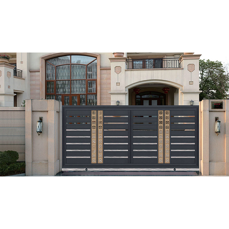 Simple steel fabrication tubular gate design for house