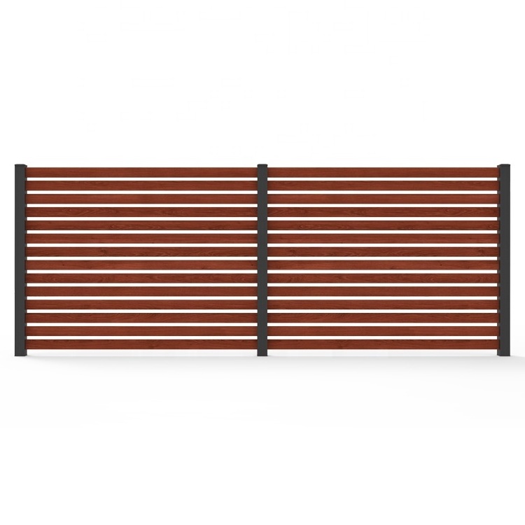 JHR Powder Coated Customized Making Private Durable Galvanized Steel Fence Design Louver Panels