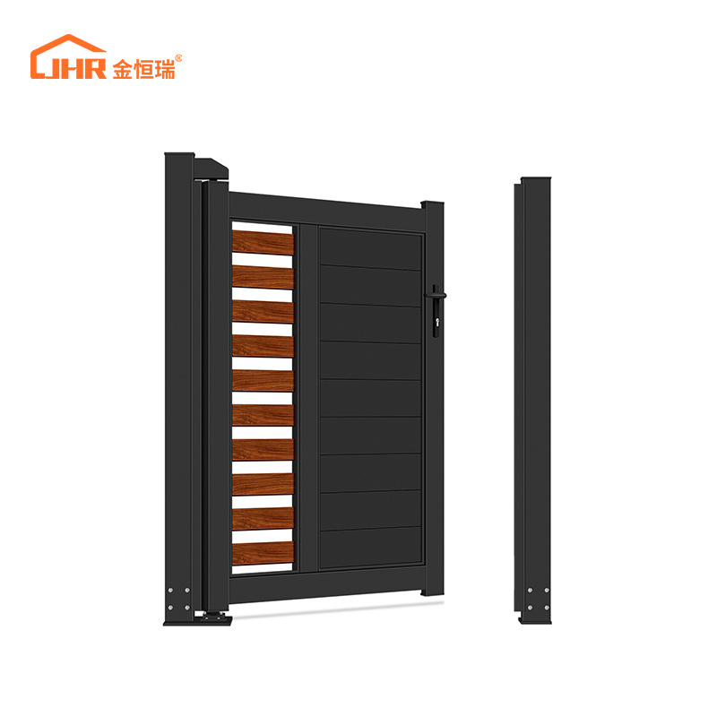 Aluminum Garden Gate Decoration Outdoor Metal Lath Fence Gate Outdoor Timber Metal Swing Gate