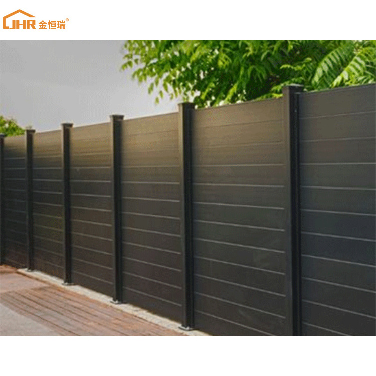 JHR Assembled Privacy Panels Metal Laser Cut Garden Fence Privacy Fence Panel Small Fences Modern Aluminum Garden Black Valla