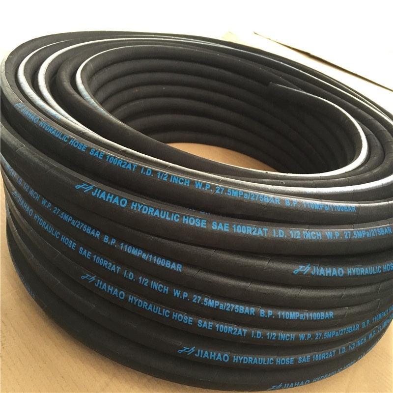 Hydraulic Rubber Hose Din En 853 2Sn/St Sn/St Industrial Rubber Hose Pipe Smooth And Wrapped Cover Rubber Hose