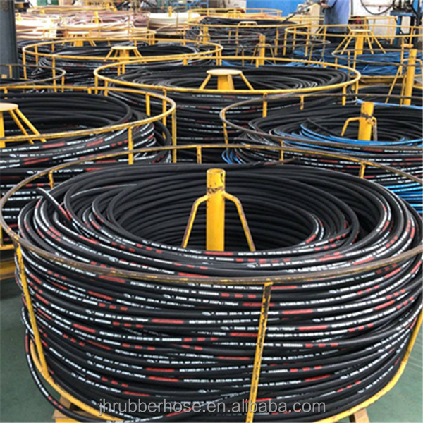 Hebei manufacturer steel wire reinforced oil fuel rubber hose hydraulic hose 1/4