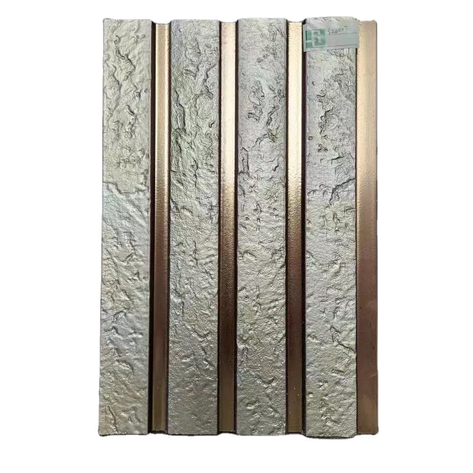 Waterproof Customized Interior Decoration PS PVC Wall Panel with Factory Price Charcoal Louvers