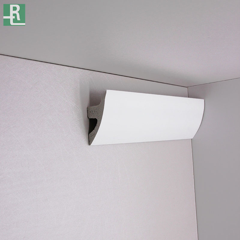 PS Polystyrene 8cm multi function LED lighting crown  Skirting board moulding