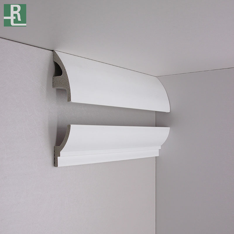 PS Polystyrene 8cm multi function LED lighting crown  Skirting board moulding