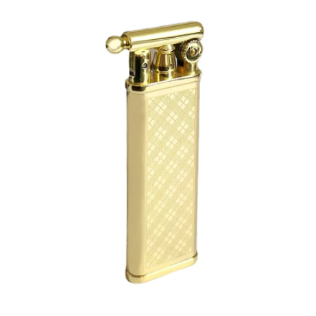 New Personalized And Creative Retro Lighters Fine Thin Zinc Alloy Grinding Wheel Kerosene Metal Lighters Outdoor Camping