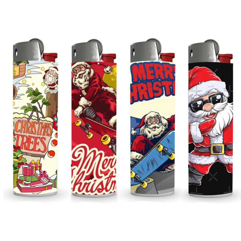 France Custom logo Image Flint Lighters J3 Slim Lighter Christmas Halloween Gas Smoke Cigarette Lighter J23