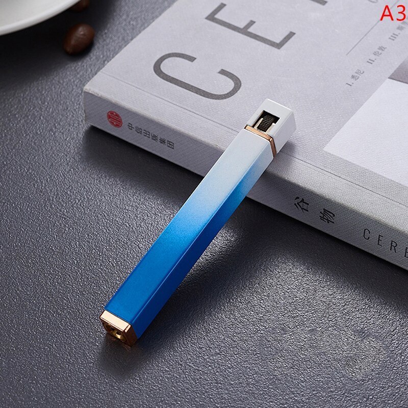 Fire Torch Lighter Portable Long Strip Refillable Gas Windproof Lighter Windproof Butane Cigarette Compact Lighters