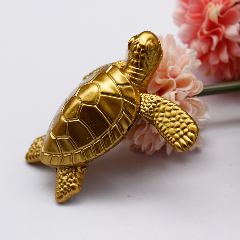 Golden Turtle Gas Lighter Cigarette Lighters & Smoking Accessories Table Decorative Lighter Encendedor