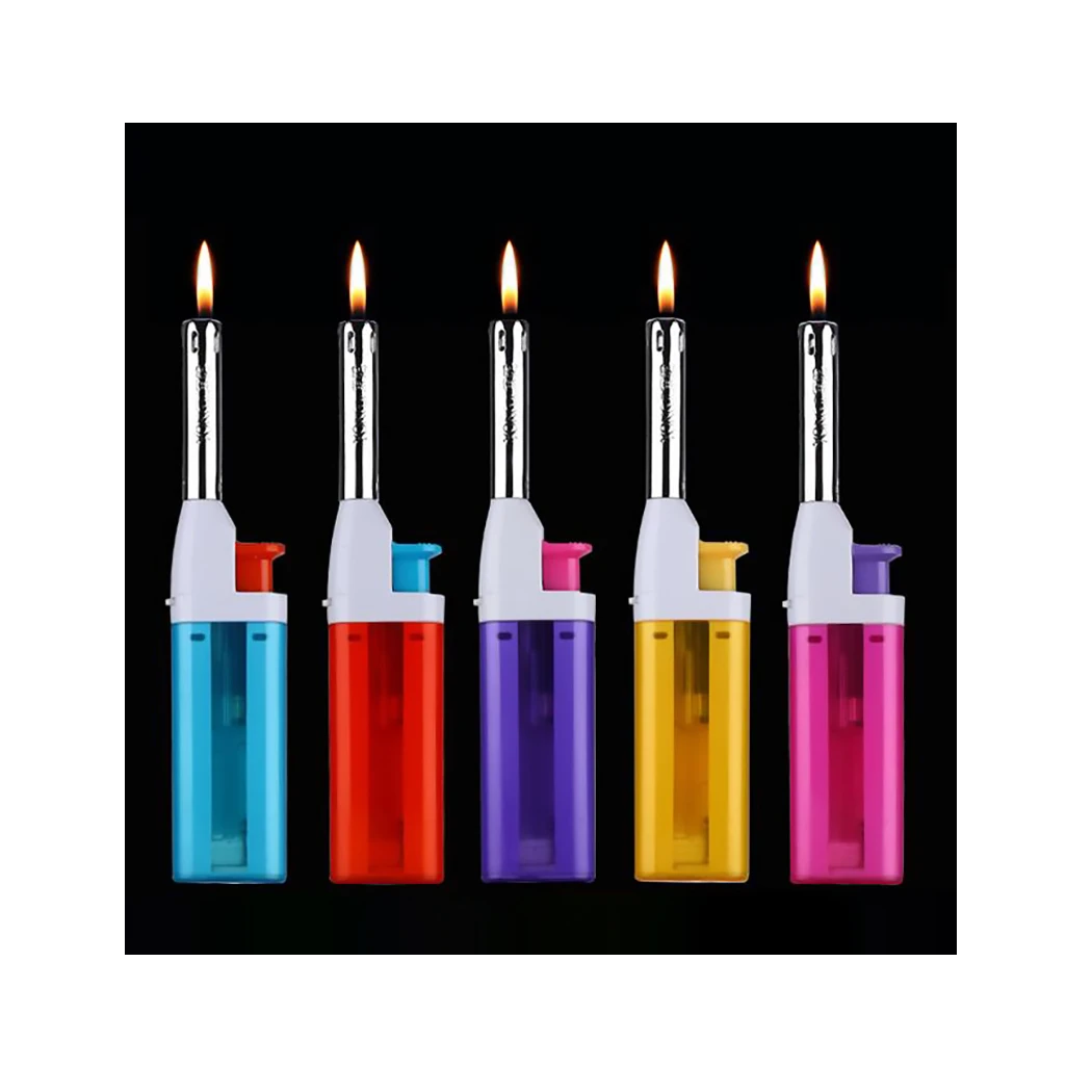 Mini Gas Butane Inflatable Cigarette Lighter Long Lighter Mini BBQ Candle Lighters