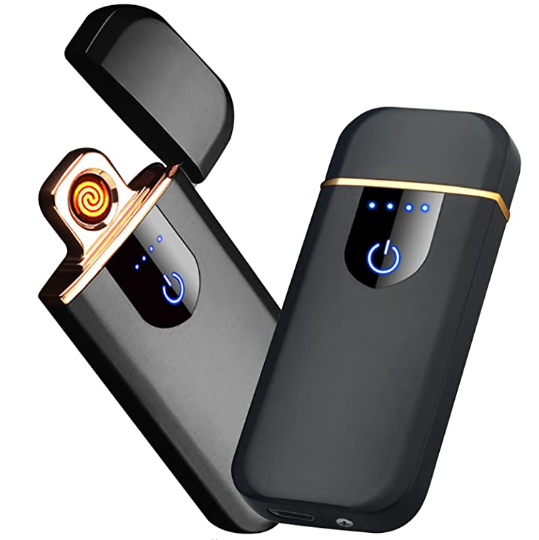 Electronic Lighter Touch Double-Sided Ignition Windproof Mini USB Charging Lighters