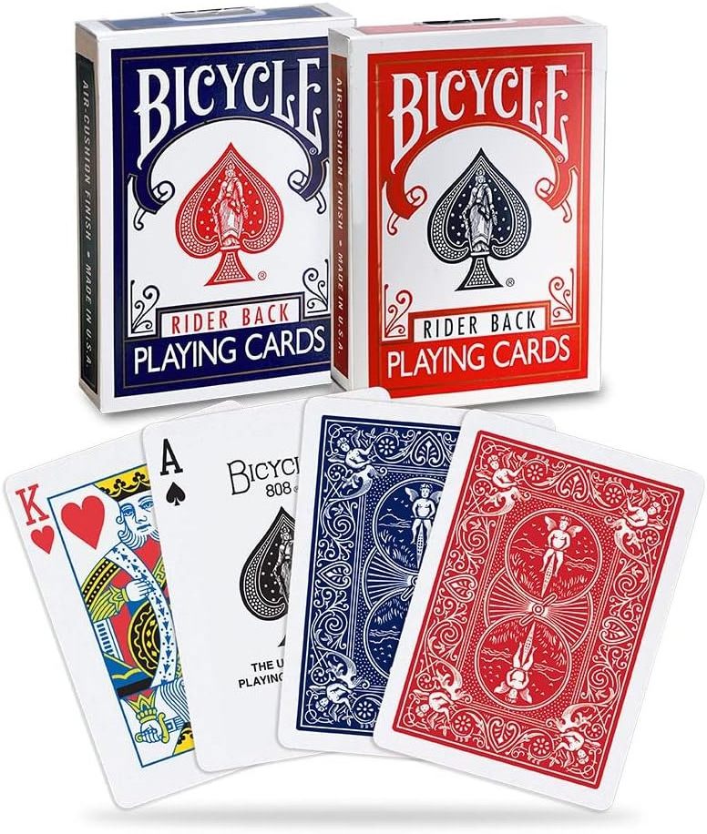 Paper Playing Cards Magician Rider Back Standard Decks Index T shape Premium Blue Red Bicycle  Playing Cards Poker