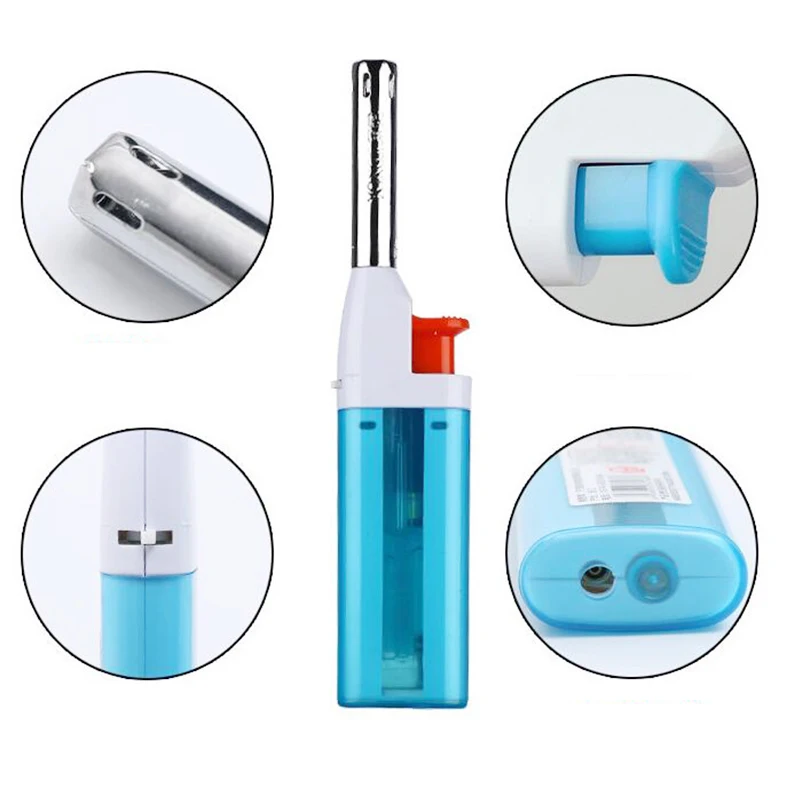 Mini Gas Butane Inflatable Cigarette Lighter Long Lighter Mini BBQ Candle Lighters