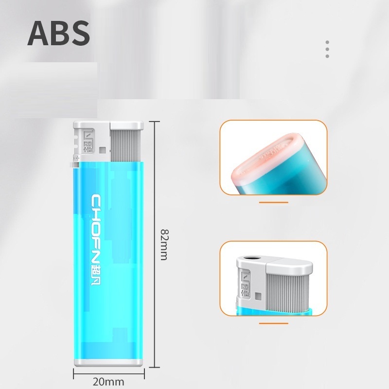 Wholesale Price Plastic Electronic Gas Disposable Lighters Semi Transparent Lighters With White Hood