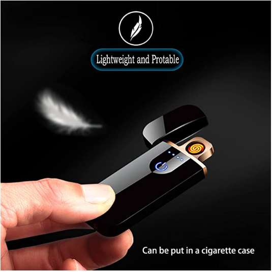 Electronic Lighter Touch Double-Sided Ignition Windproof Mini USB Charging Lighters