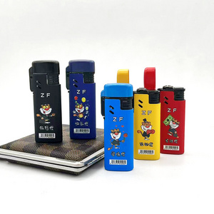 Logo custom Silicone Iron Case Lighter Inflatable Blue Flame Windproof Lighters