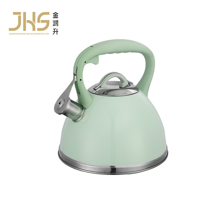 3l Stainless steel whistle kettle 3.0ltr black kitchen whistling kettle for gas stove top electric induction cookers