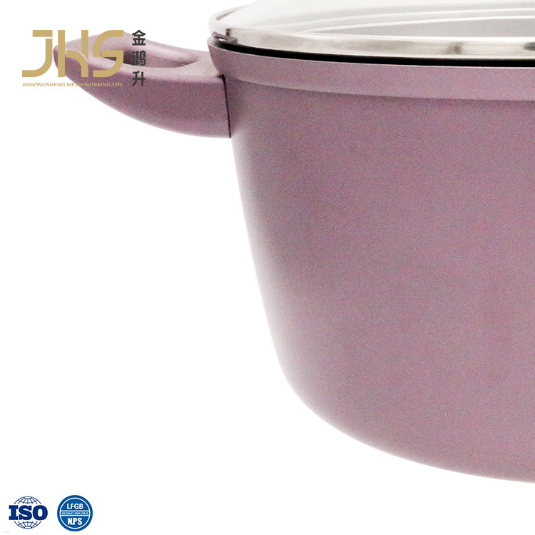 JHS non stick aluminium design cooking casserole set soup & stock pots stock pot