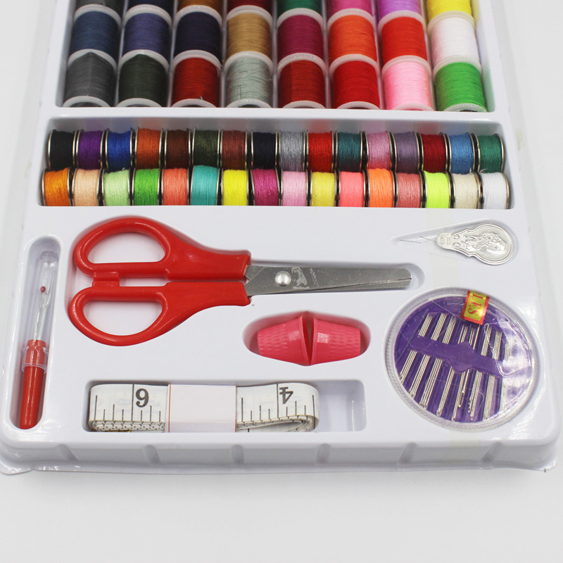 Multi-function Portable Professional Sewing Kit Box with Measure Scissor Thimble Thread Needle Tape