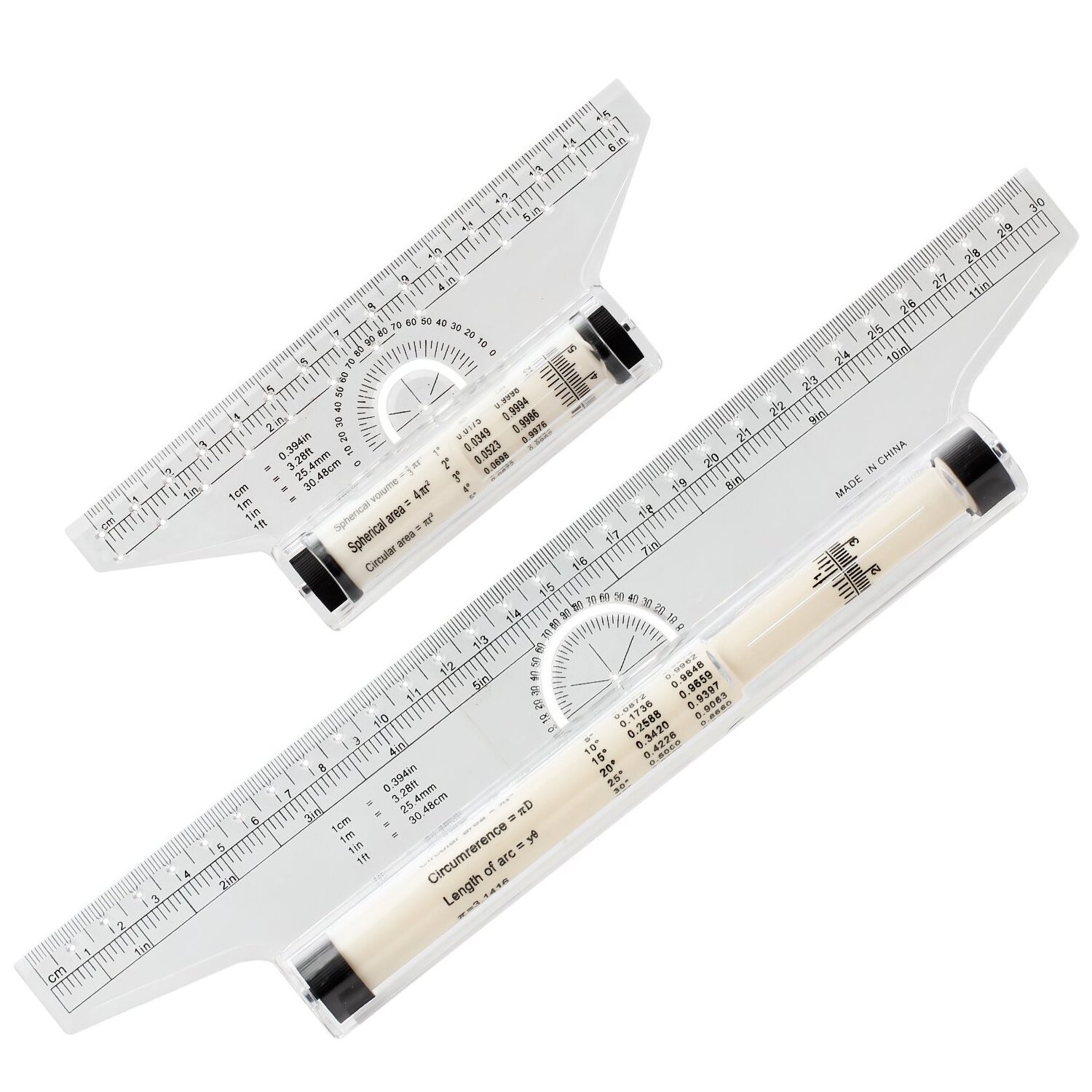 Plastic Measuring Rolling Ruler Drawing Roller Ruler Parallel Multi-function Drawing Design Ruler for Measuring Drafting Craft