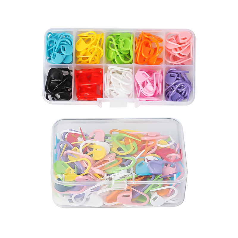 60/80/100/150PCS Locking Stitch Markers Knitting Stitch Counter Colorful Crochet Stitch Needle Clip