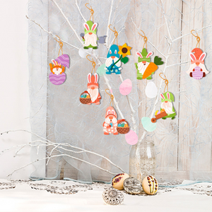 Happy Easter party Paper Hanging Ornaments Easter tree Party Home Classroom decor