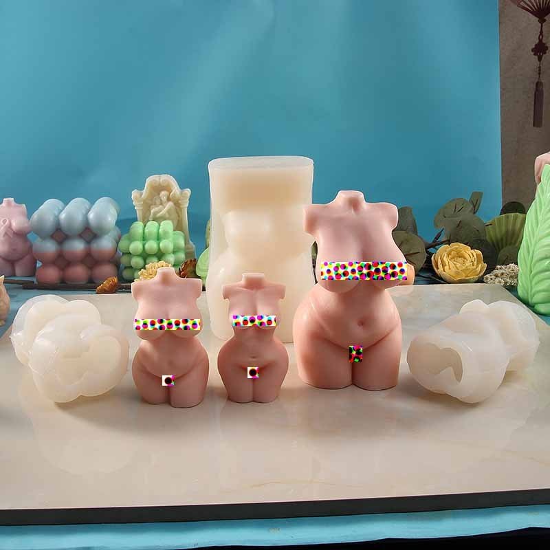 Wholesale Multiple Body Shape Aromatherapy Candle Molds Silicone Molds For Candles Drip Glue Ornaments Plaster Doll Casting Mold